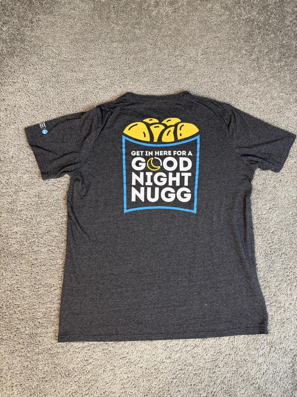 Wendy's Shirt Mens Large Gray Good Night Nugg Fast Food Employee Uniform